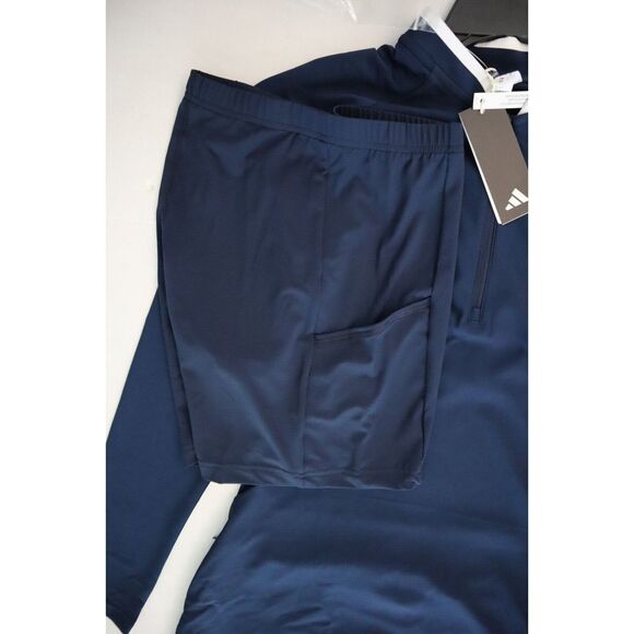 adidas HS8959 Women's Sz M Collegiate Navy Blue L/S Golf Dress w/Shorts - Picture 9 of 16